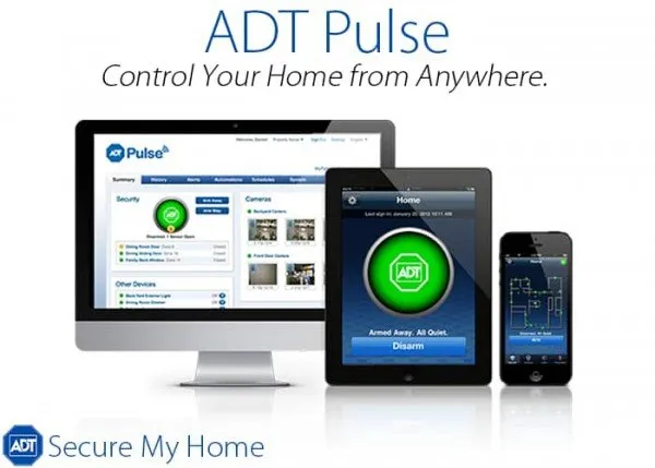 "ADT Pulse control panel with touch screen interface"